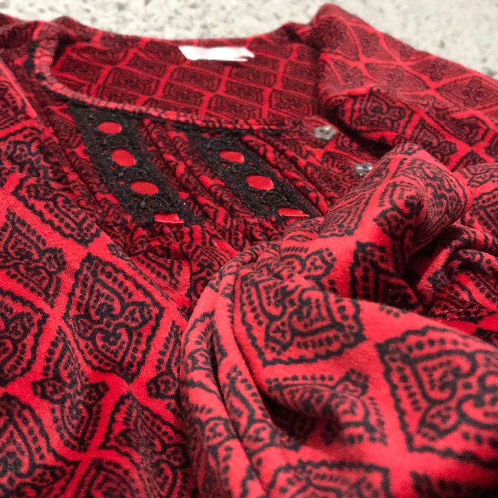 🌹❤️Red Dawn Print Long Sleeve Nightgown ❤️🌹